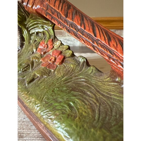 Vintage Holland Ceramic Pheasant Figurine Statue With Floral Base 1967 Bird - Picture 11 of 16